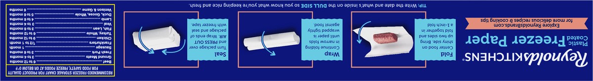 slide 2 of 9, Reynolds Kitchens Plastic Coated Freezer Paper 1 ea, 1 ct