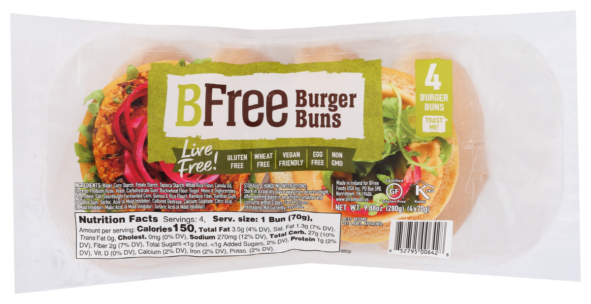 slide 1 of 2, Bfree Buns Hamburger, 9.87 oz