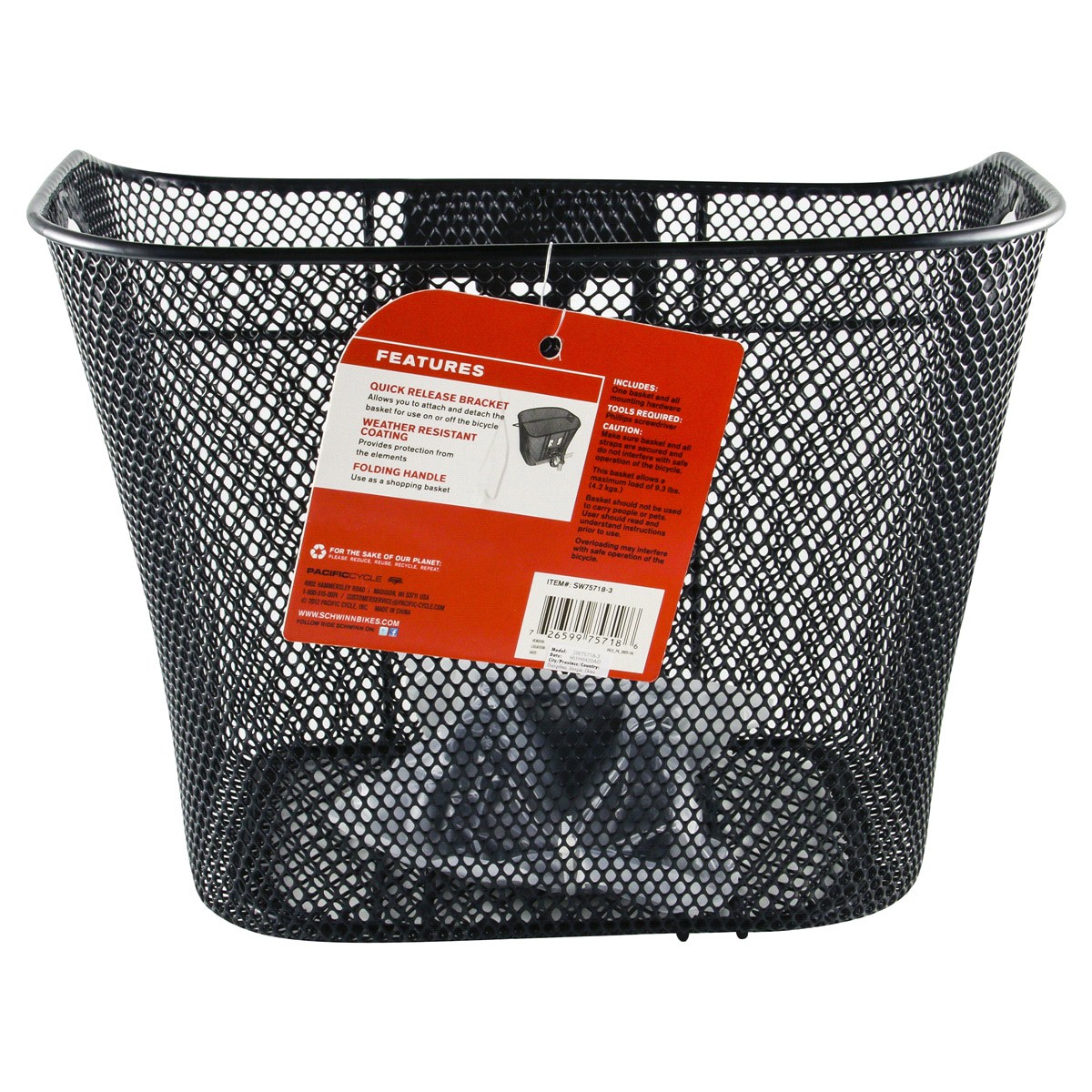 slide 2 of 2, Schwinn Wire Basket, 1 ct