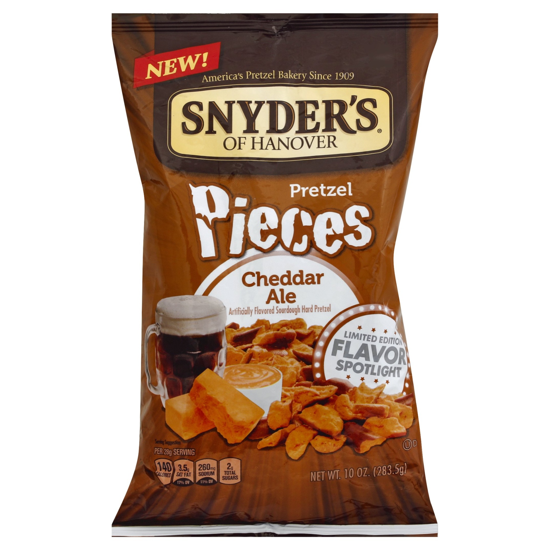 slide 1 of 2, Snyder's Of Hanover Pretzel Pieces Cheddar Ale, 10 oz