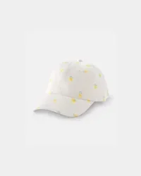 Carter's Girls Lemon Baseball Hat - White - Size 4-7