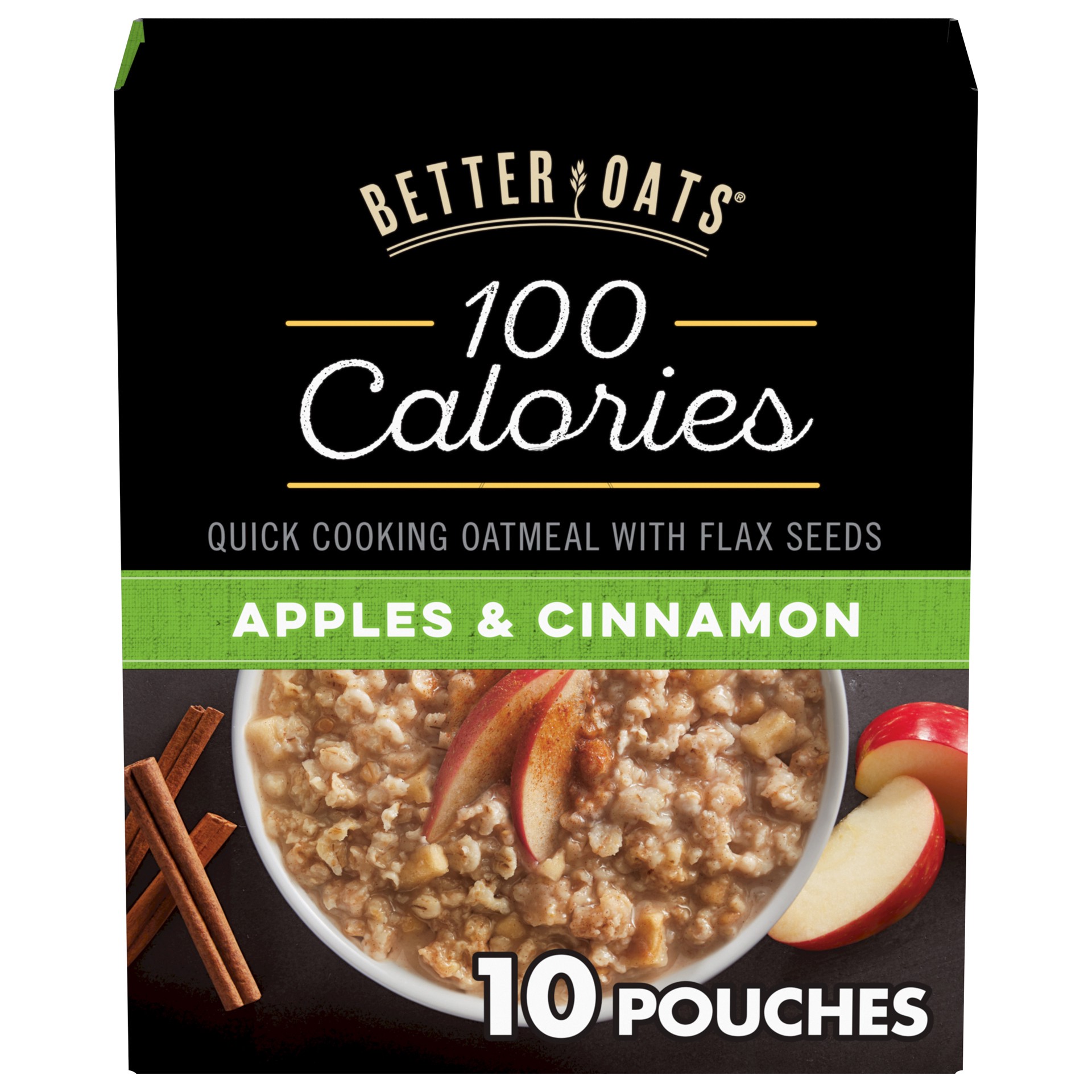slide 1 of 5, Better Oats 100-Calorie Apple Cinnamon Hot Cereal, 10 ct; 9.8 oz