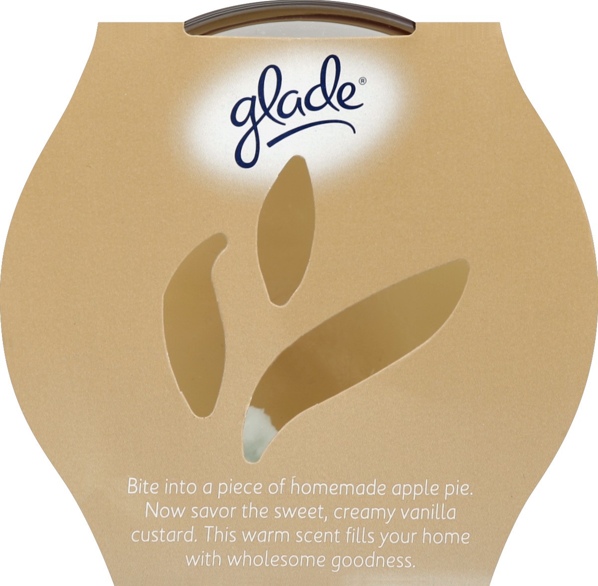 slide 3 of 5, Glade 2 in 1 Creamy Custard & Apple Cinnamon Jar Candle, 3.4 oz