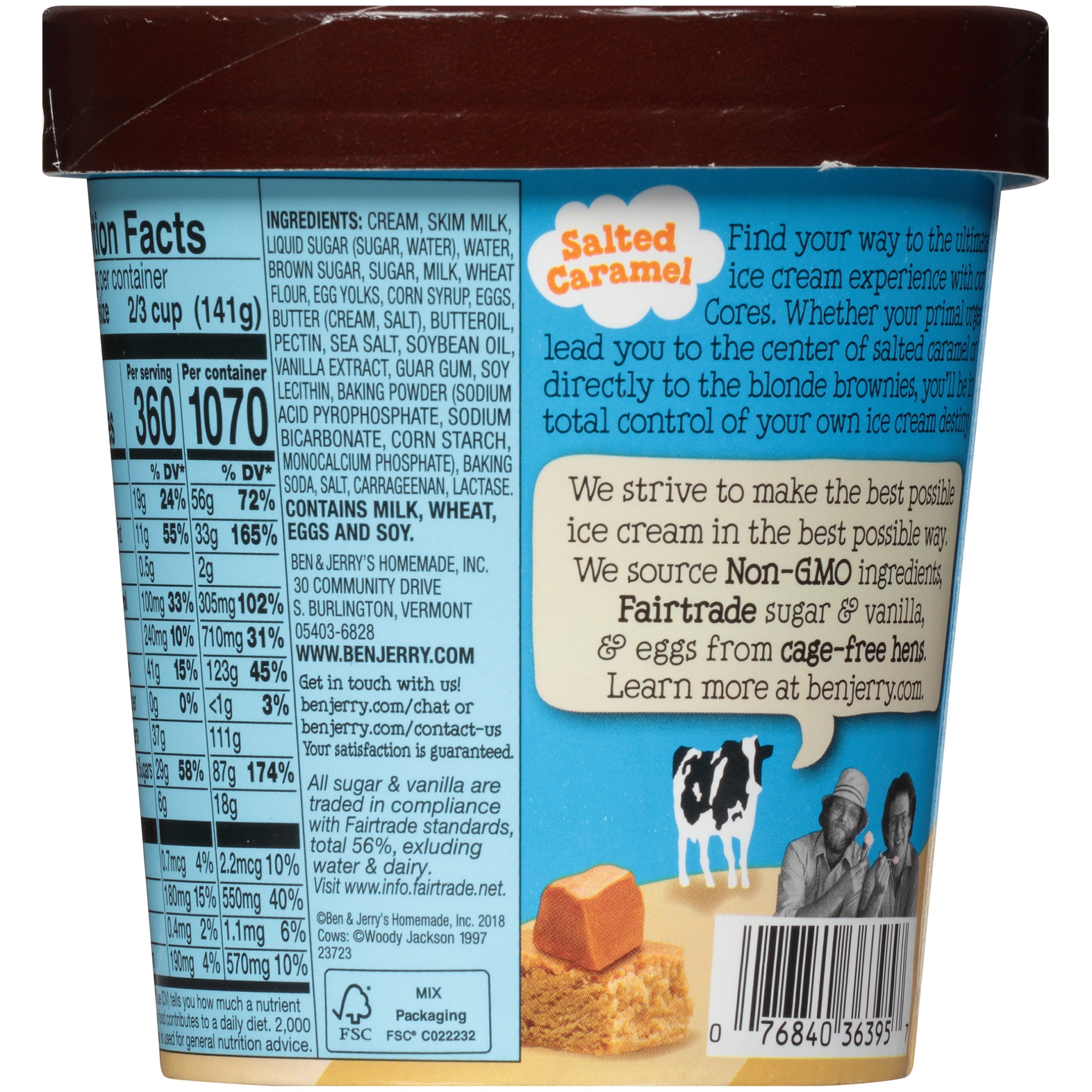 slide 3 of 6, Ben & Jerry's Ice Cream Salted Caramel Core, 16 oz, 16 oz