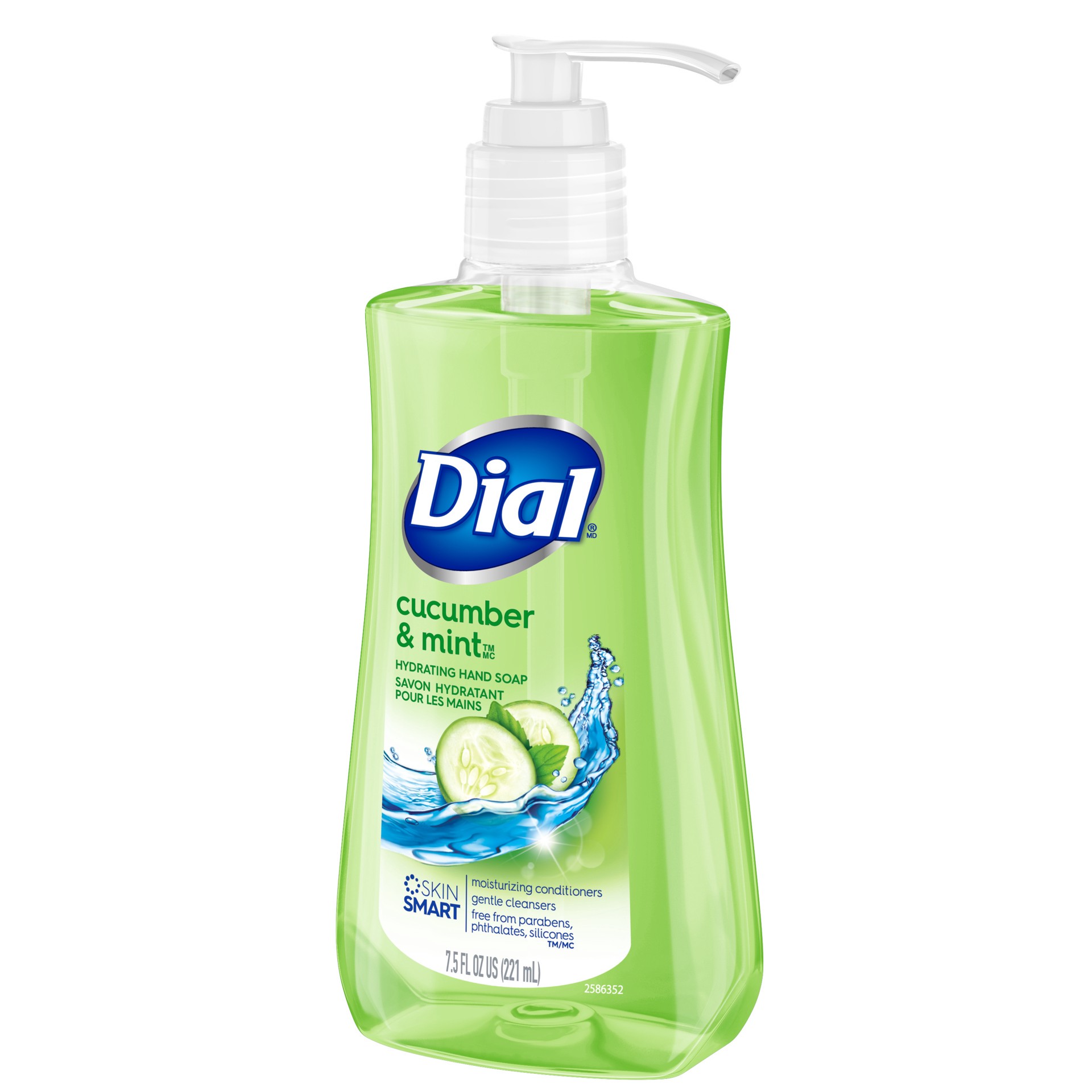 slide 5 of 5, Dial Liquid Hand Soap, Cucumber & Mint, 7.5 fl oz, 7.50 fl oz