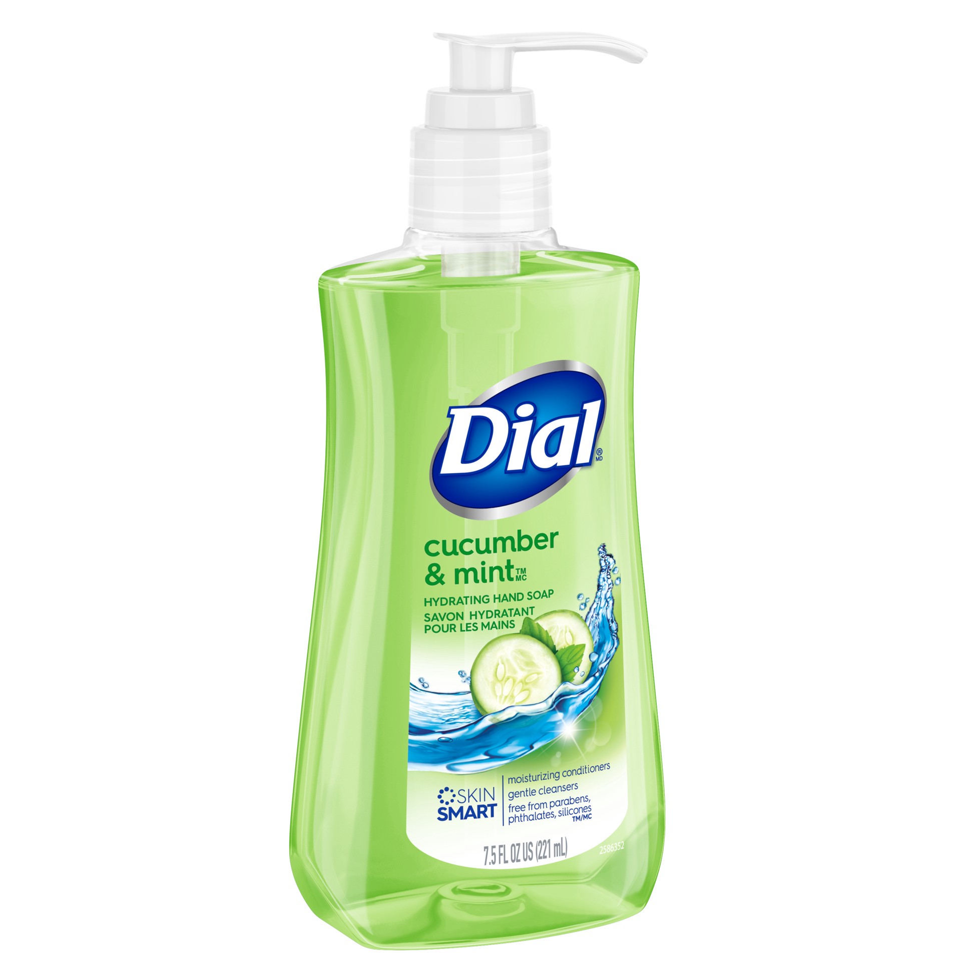 slide 2 of 5, Dial Liquid Hand Soap, Cucumber & Mint, 7.5 fl oz, 7.50 fl oz