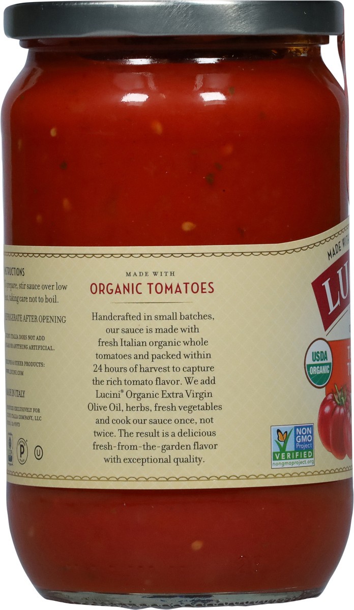 slide 7 of 9, Lucini Italia Organic Tuscan Tomato Sauce 24 oz, 25.5 oz