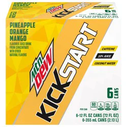 Mountain Dew KickStart Pineapple Orange Mango Juice Drink 6 ea