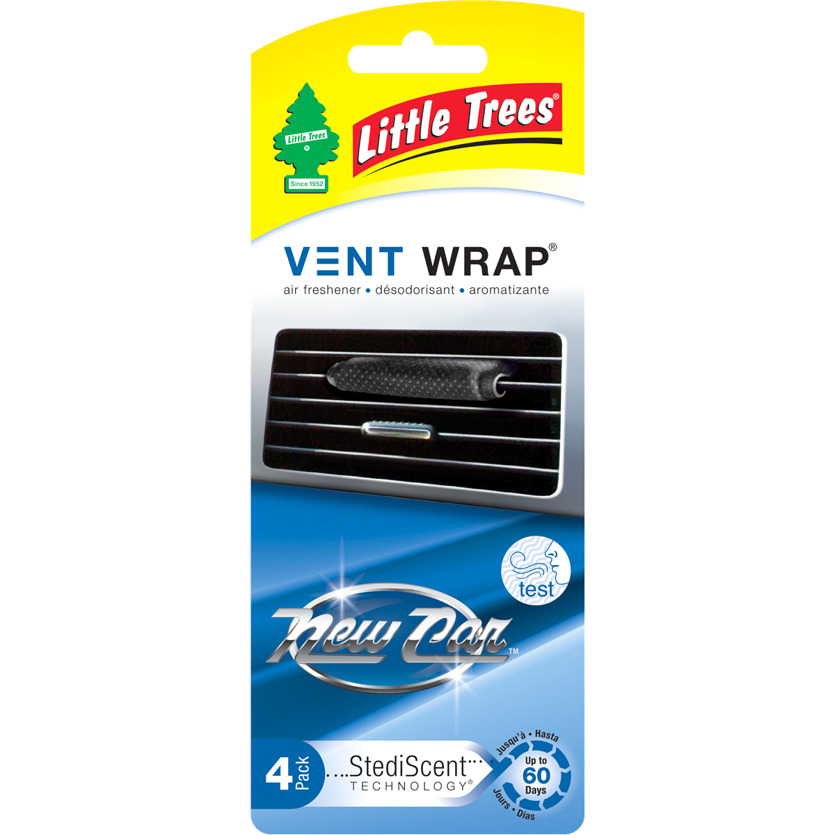 slide 1 of 1, Little Trees Vent Wrap New Car Scent Air Fresheners, 4 ct