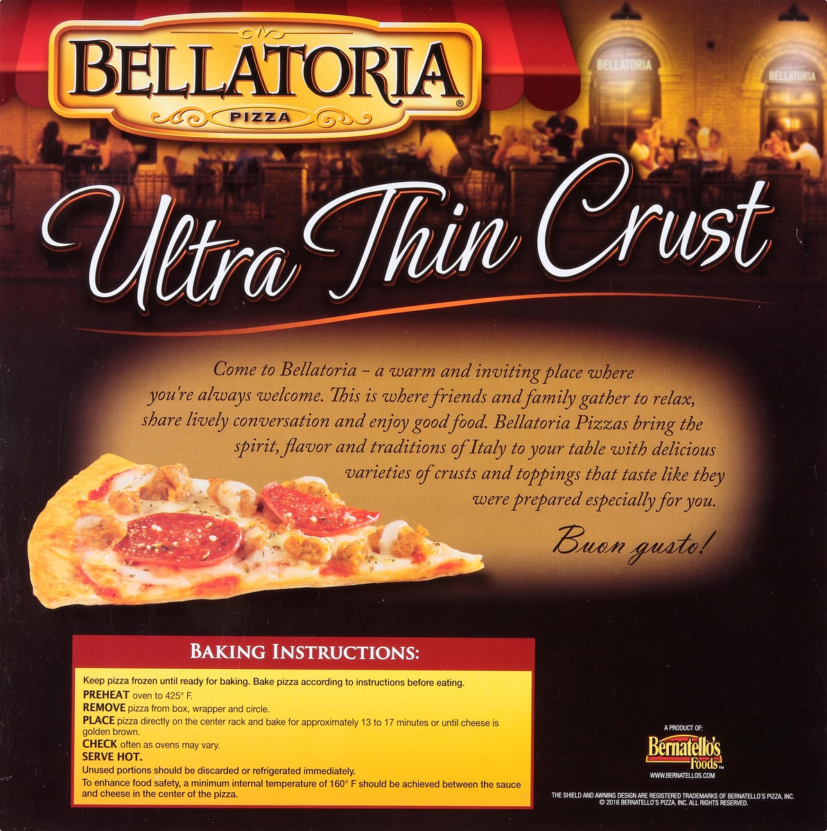 slide 5 of 9, Bellatoria Ultra Thin Crust Ultimate Combo Pizza 18.96 oz, 18.96 oz
