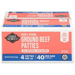 First Street Ground Beef Patties 80% Lean