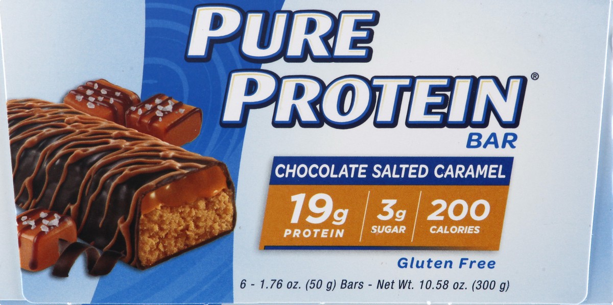 slide 4 of 9, Pure Protein Chocolate Salted Caramel Protein Bar 6 ea, 6 ct