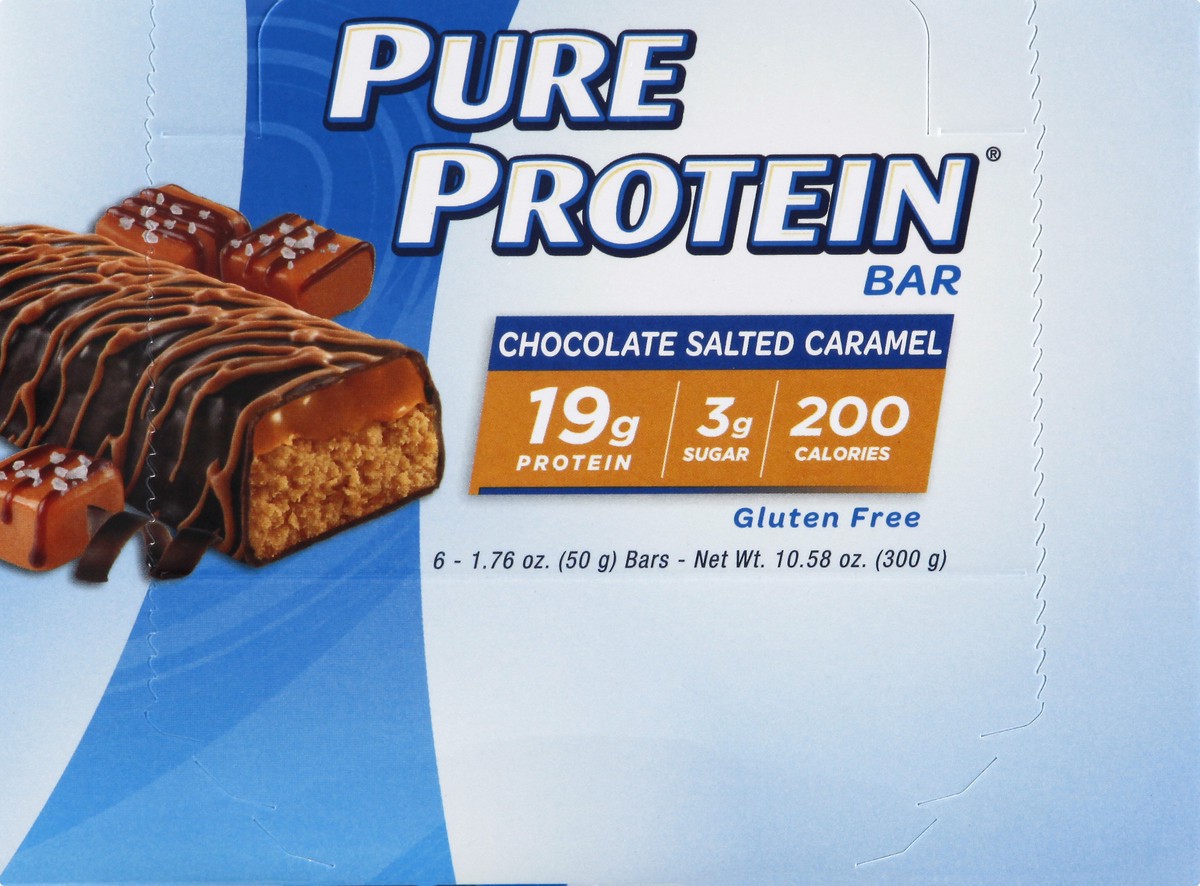 slide 6 of 9, Pure Protein Chocolate Salted Caramel Protein Bar 6 ea, 6 ct