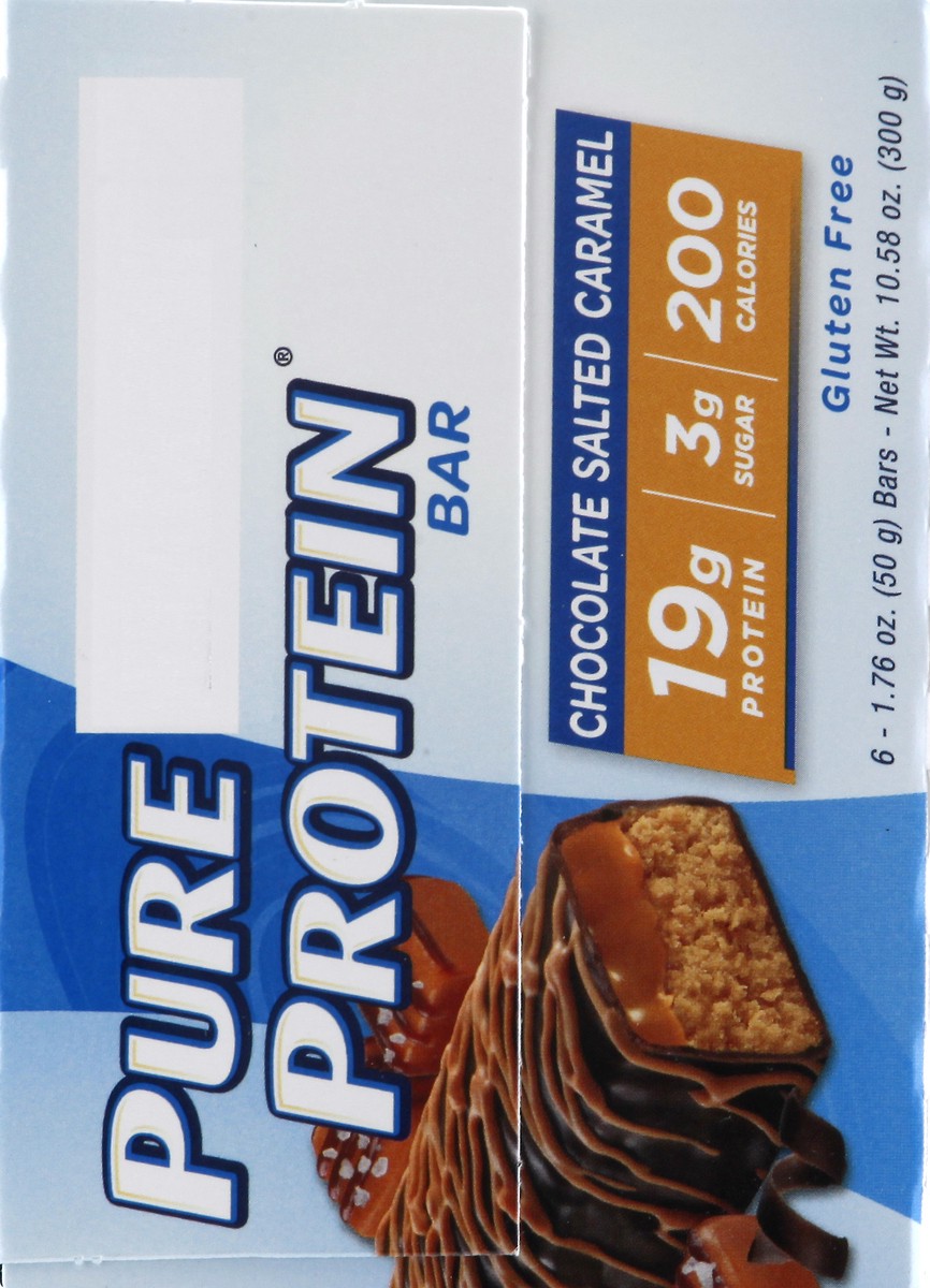 slide 8 of 9, Pure Protein Chocolate Salted Caramel Protein Bar 6 ea, 6 ct