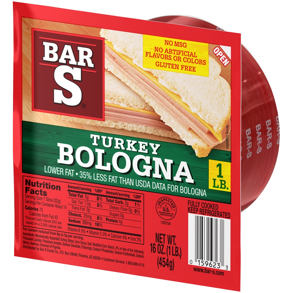 slide 3 of 7, Bar-S Turkey Bologna, 16 oz