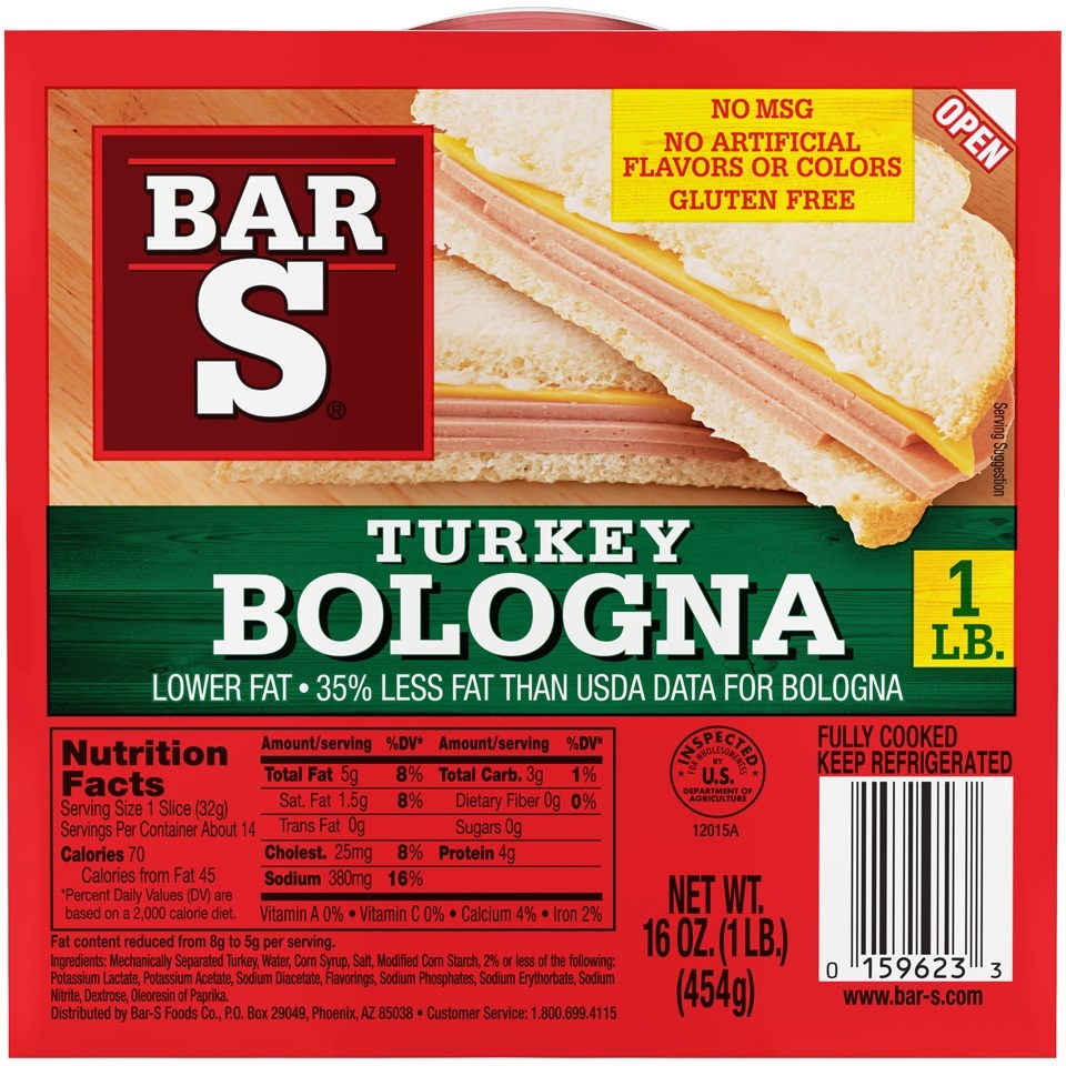 slide 1 of 7, Bar-S Turkey Bologna, 16 oz