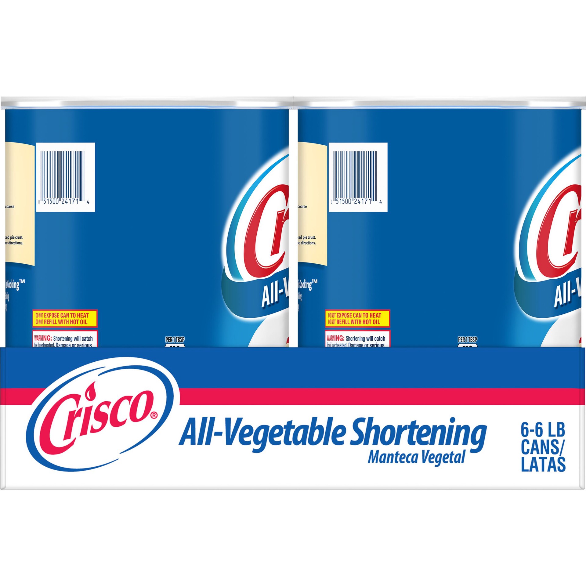 slide 3 of 5, Crisco All-Vegetable Shortening 6 lb, 6 lb