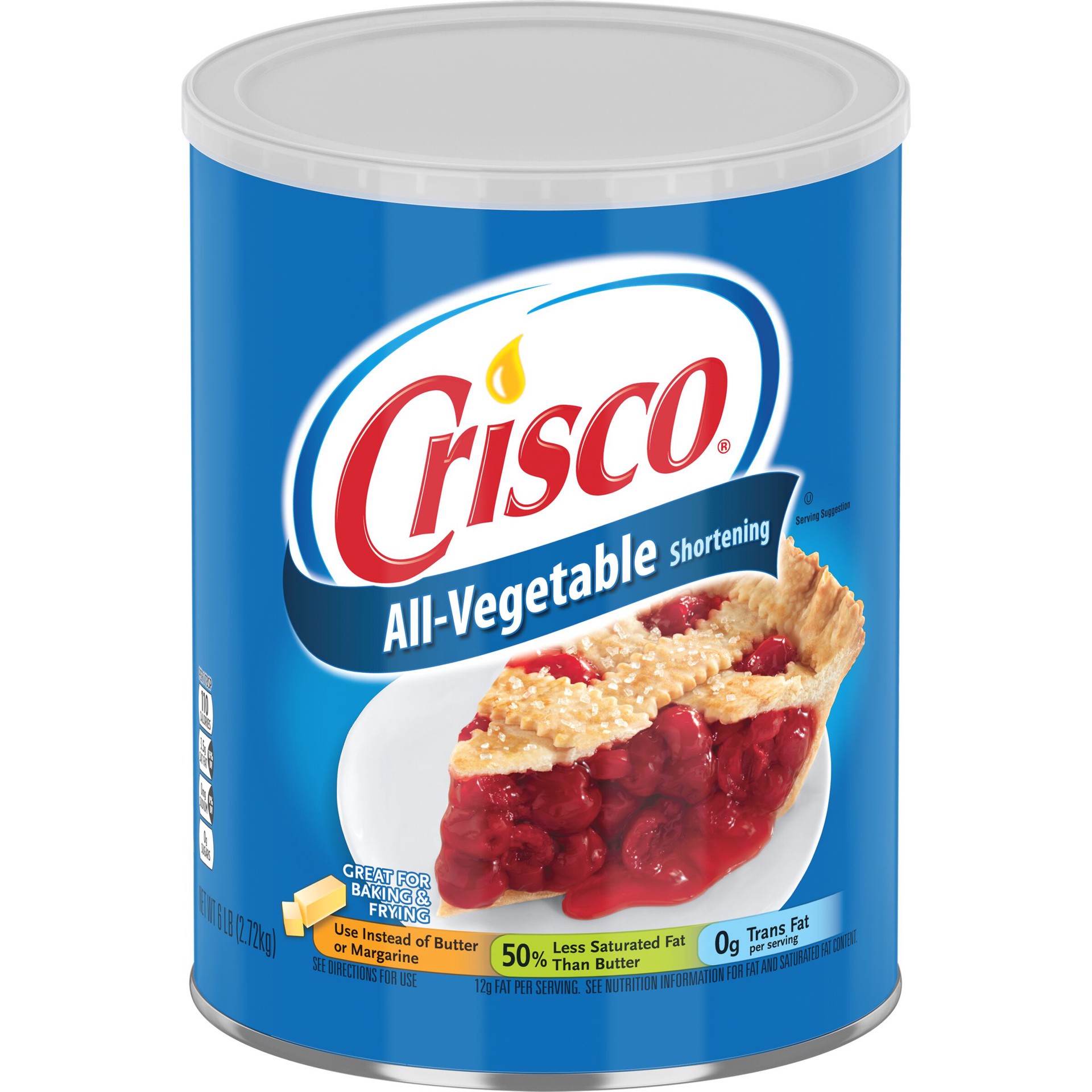 slide 1 of 5, Crisco All-Vegetable Shortening 6 lb, 6 lb