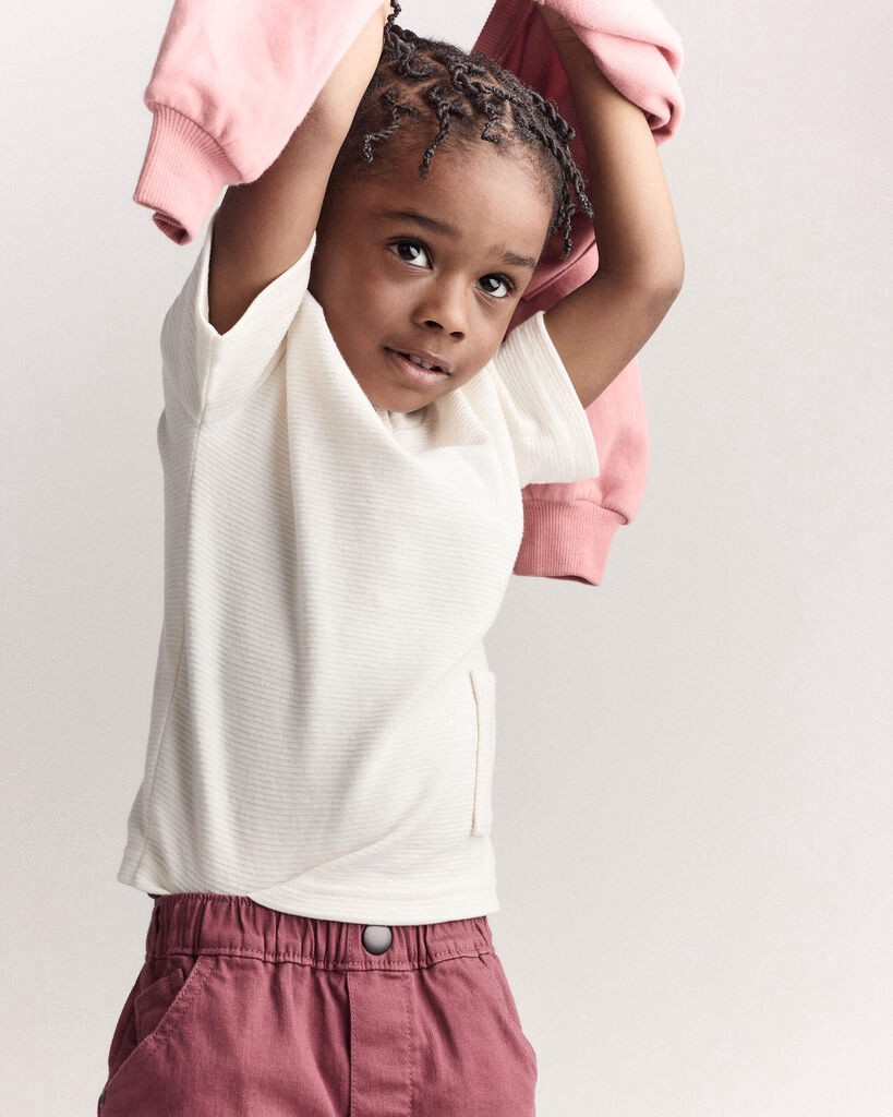 slide 4 of 7, Otteravenue Toddler Boy Short-Sleeve Pocket Henley Tee - Cream Cream 3T, 1 ct