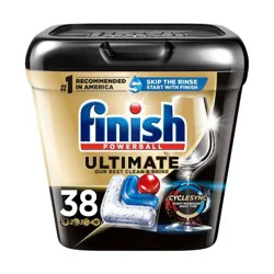 Finish Ultimate Dishwasher Detergent, Premium Dishwashing Tablets, 38 ct