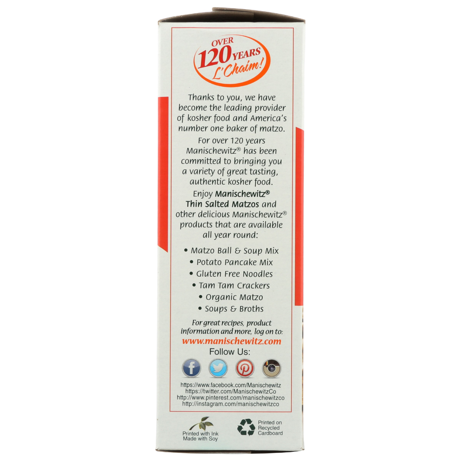 slide 3 of 4, Manischewitz Thin Salted Matzos, 10 oz
