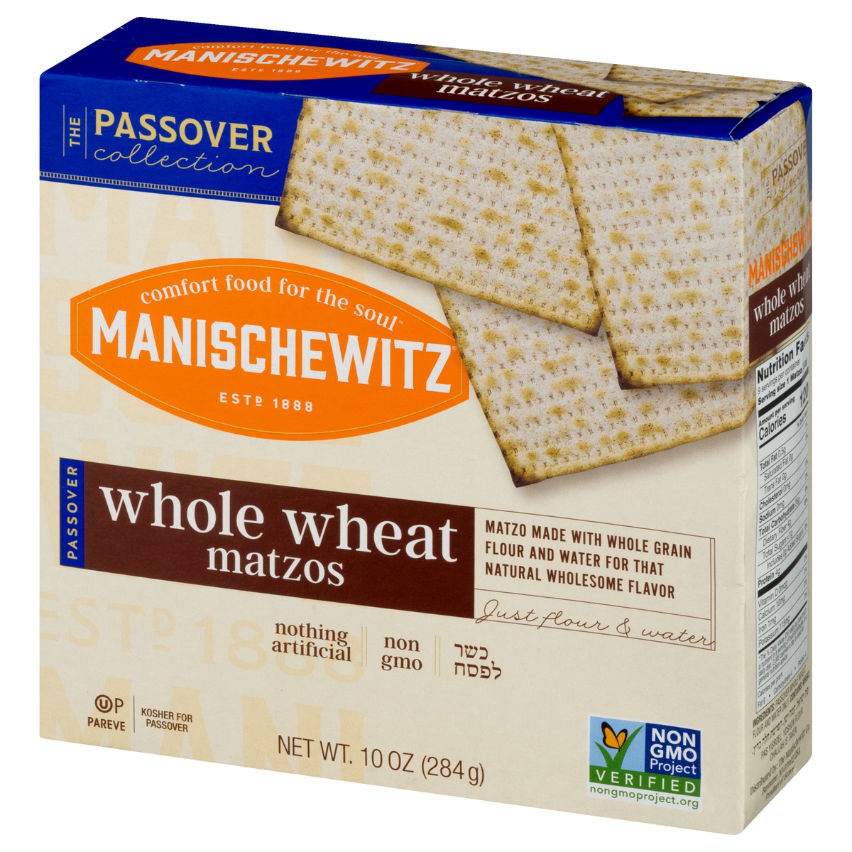 slide 3 of 10, Manischewitz Whole Wheat Passover Matzos, 10 oz