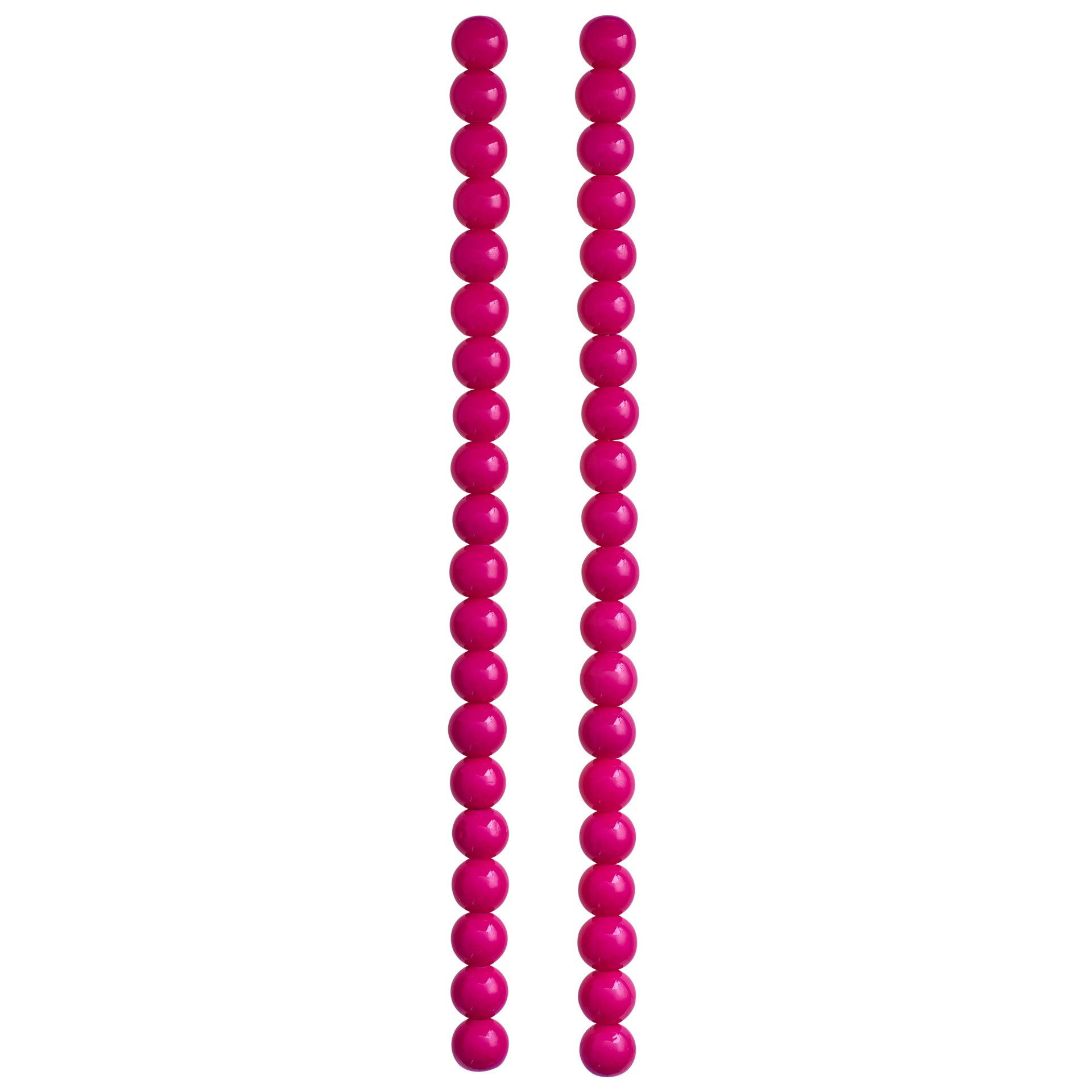 slide 3 of 3, Fuchsia Opaque Glass Round Beads, 8mm By Bead Landing, 8mm