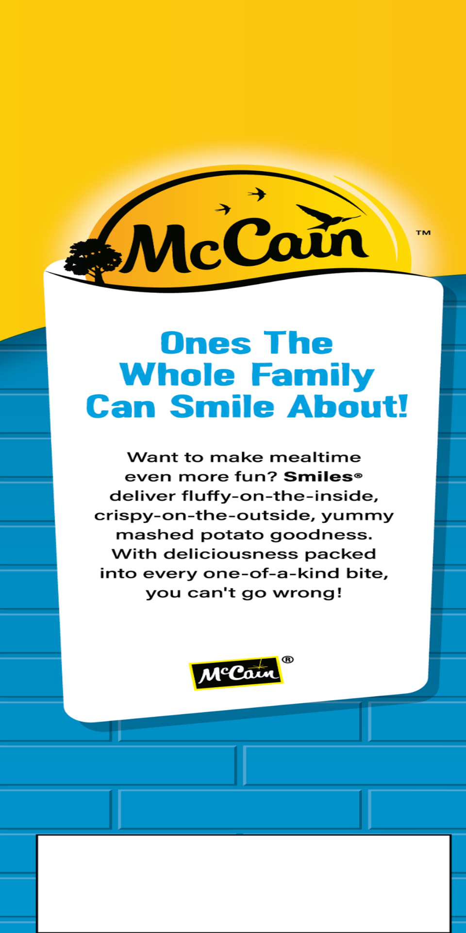 slide 5 of 5, McCain Smiles Mashed Potato Shapes, 22 oz (Frozen Potatoes), 22 oz