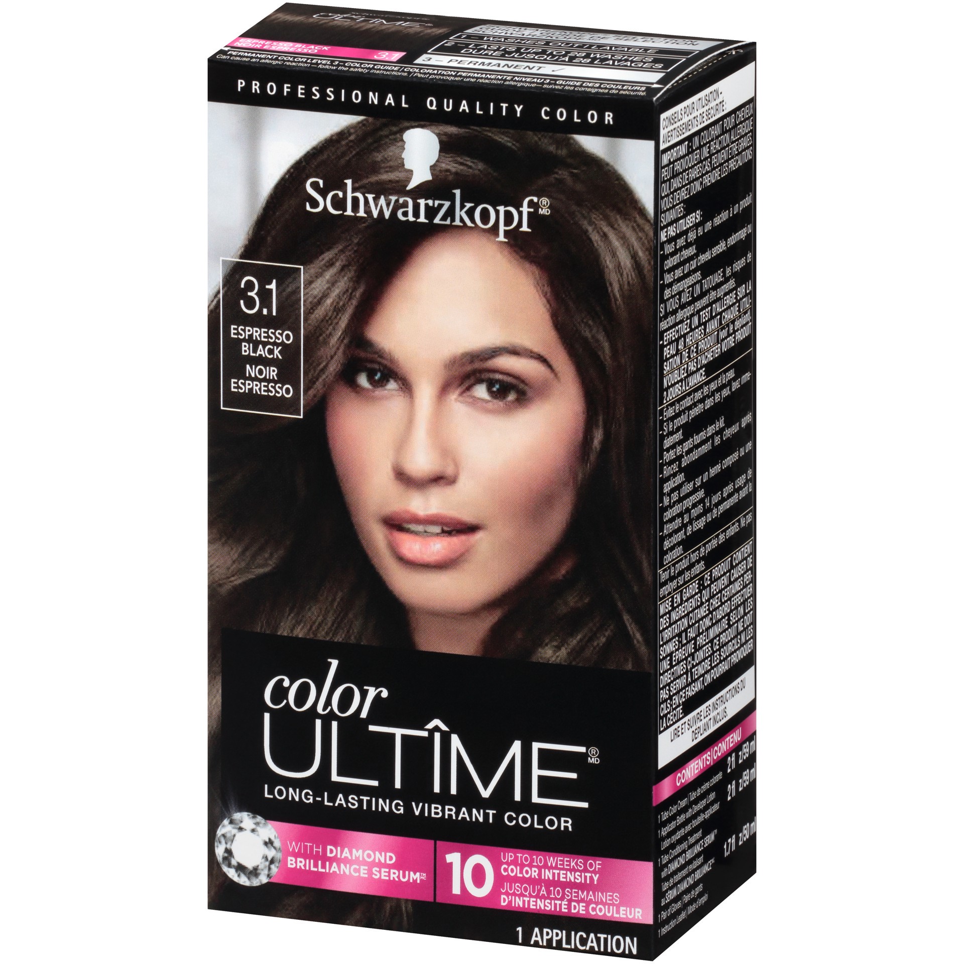 slide 4 of 5, Schwarzkopf Color Ultime Permanent Hair Color Cream, 3.1 Espresso Black, 5.70 fl oz