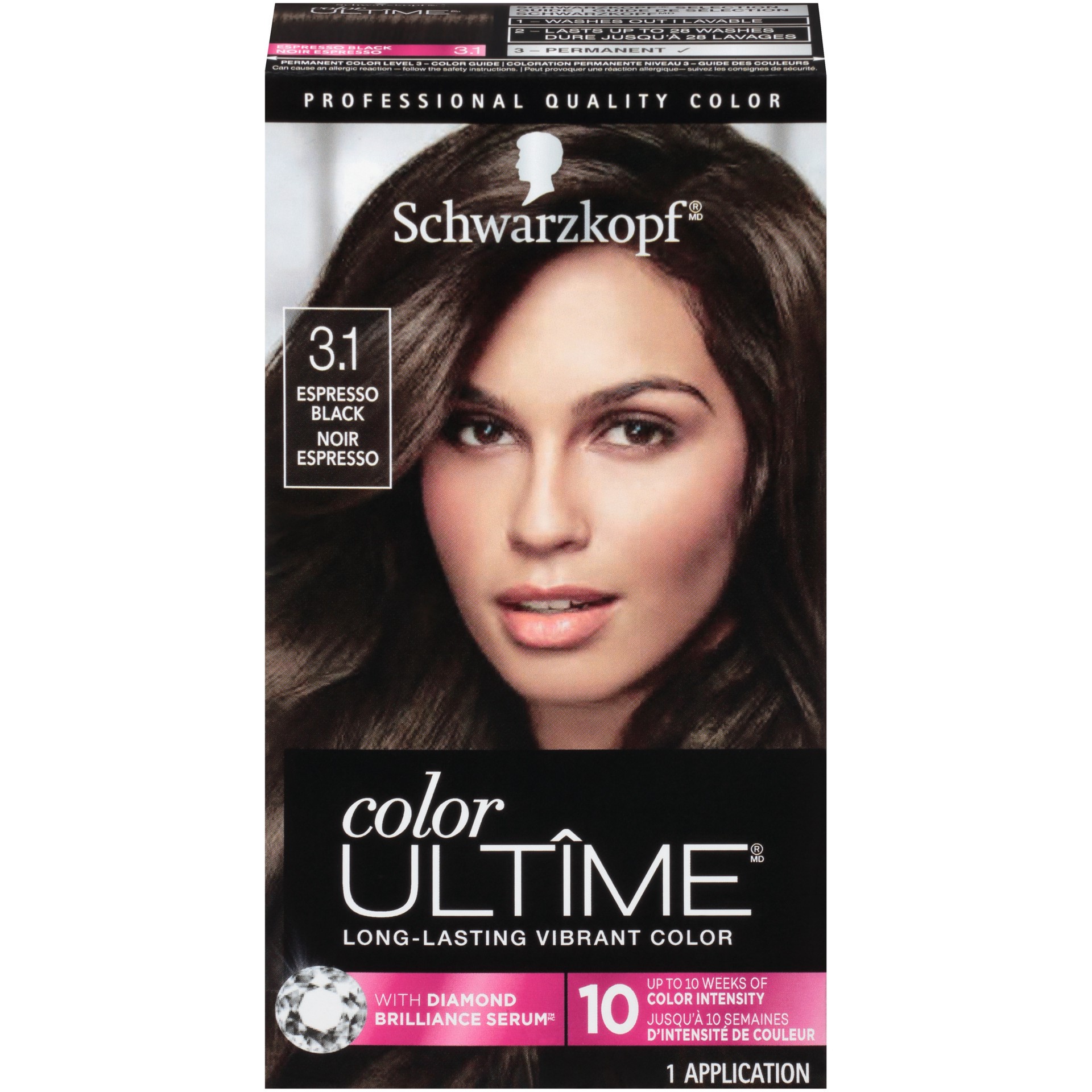 slide 5 of 5, Schwarzkopf Color Ultime Permanent Hair Color Cream, 3.1 Espresso Black, 5.70 fl oz