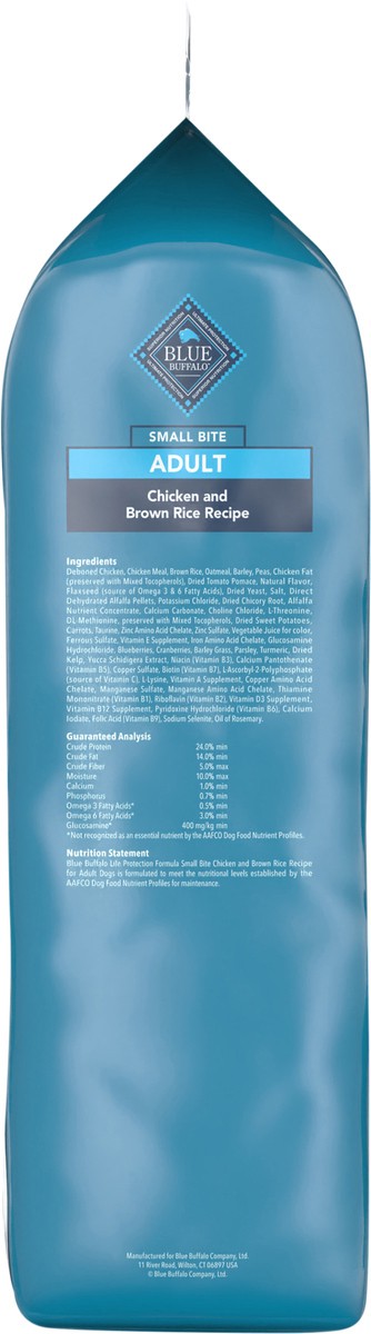 slide 11 of 13, Blue Buffalo Life Protection Formula Adult Small Bite Dry Dog Food, Helps Build and Maintain Strong Muscles, Made with Natural Ingredients, Chicken & Brown Rice Recipe, 34-lb Bag, 34 lb