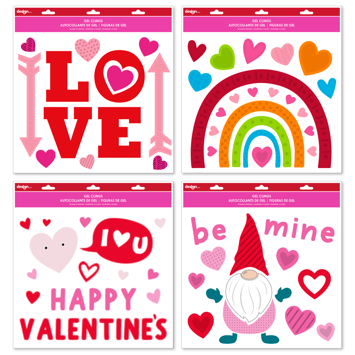 slide 1 of 1, IG Design Group Impact Innovations Valentine Gel Cling, 1 Each, 1 ct