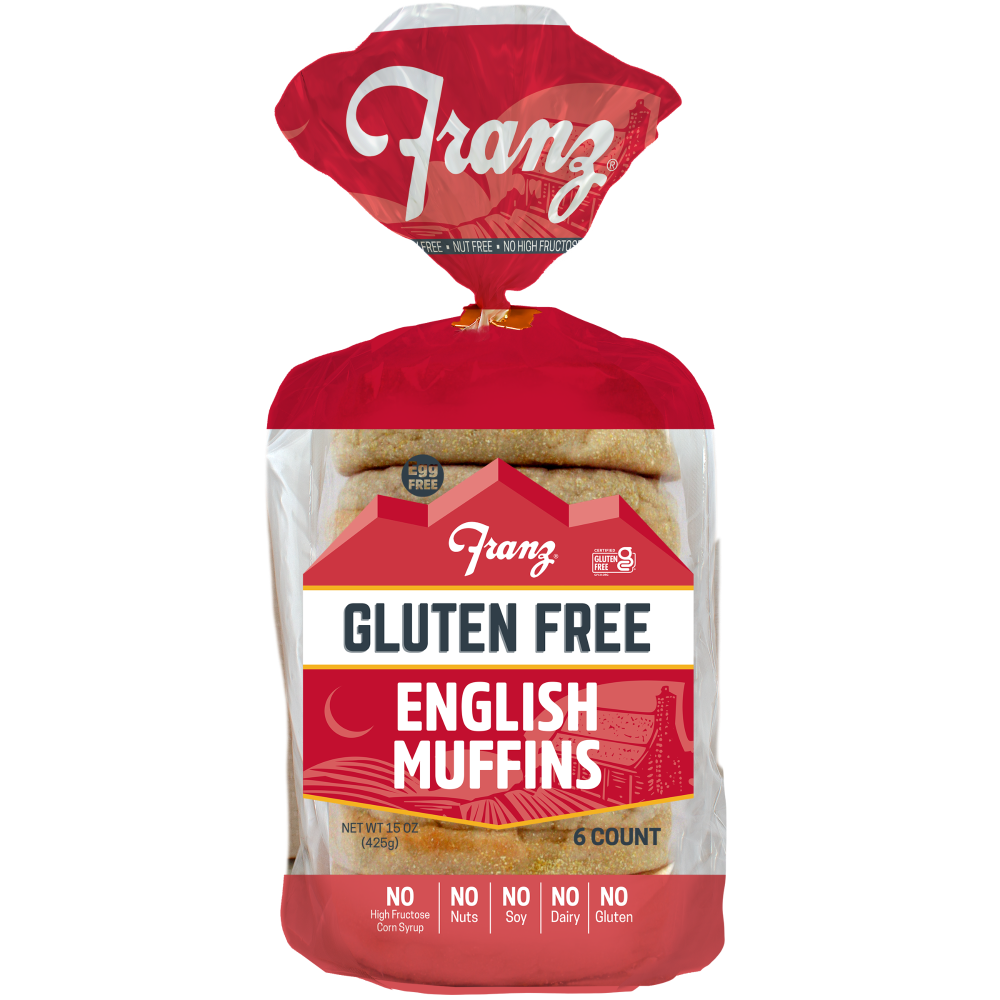 slide 1 of 1, Franz Gluten Free English Muffins, 6 ct; 2.5 oz