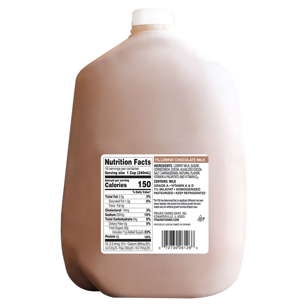slide 2 of 2, Prairie Farms 1% Low Fat Chocolate Milk, Gallon, 128 Fl Oz, 1 gal