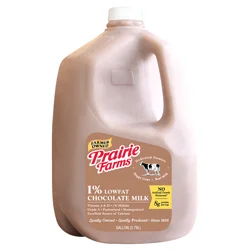 Prairie Farms 1% Low Fat Chocolate Milk, Gallon, 128 Fl Oz