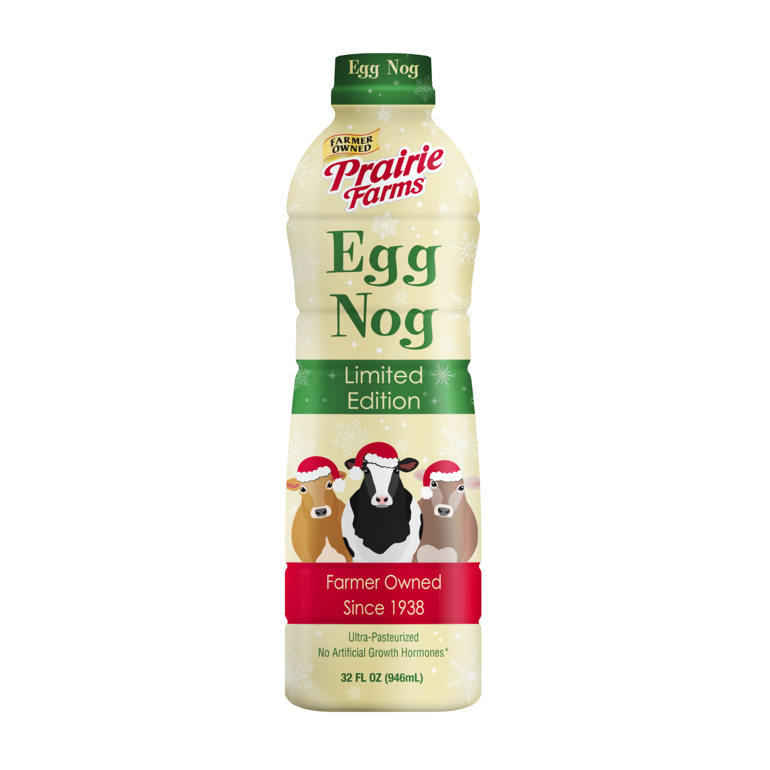 slide 1 of 1, Prairie Farms Egg Nog, UHT, 32 oz