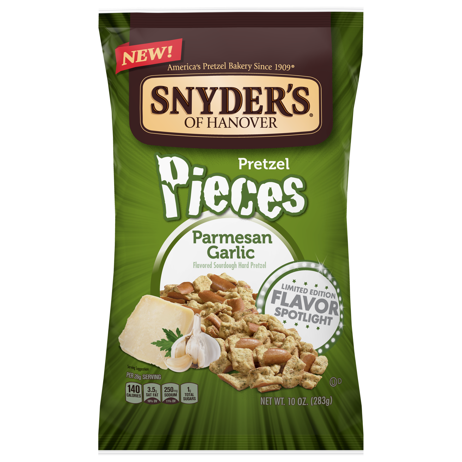 slide 2 of 5, Snyder's of Hanover Parmesan Garlic Pretzel Pieces 10 oz, 10 oz