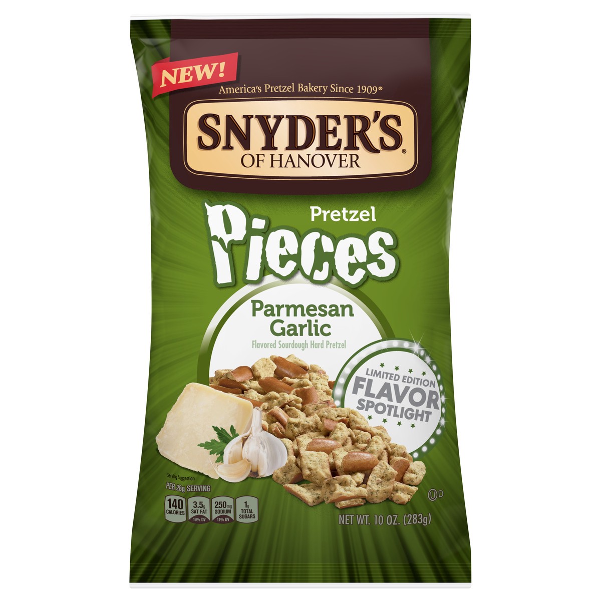 slide 1 of 5, Snyder's of Hanover Parmesan Garlic Pretzel Pieces 10 oz, 10 oz