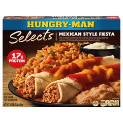 Hungry-Man Selects Mexican Style Fiesta Beef Enchiladas, Frozen Meal, 16 oz