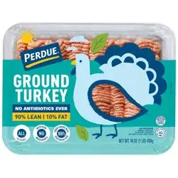 PERDUE No Antibiotics Ever Fresh Ground Turkey, 90% Lean 10% Fat Tray