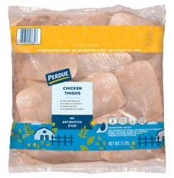 Perdue Fresh Chicken Thighs No Antibiotics Ever In Bag - 5 Lbs