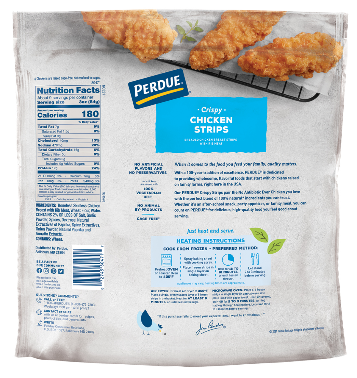 slide 2 of 2, PERDUE Breaded Crispy Chicken Strips, 26 oz, 26 oz