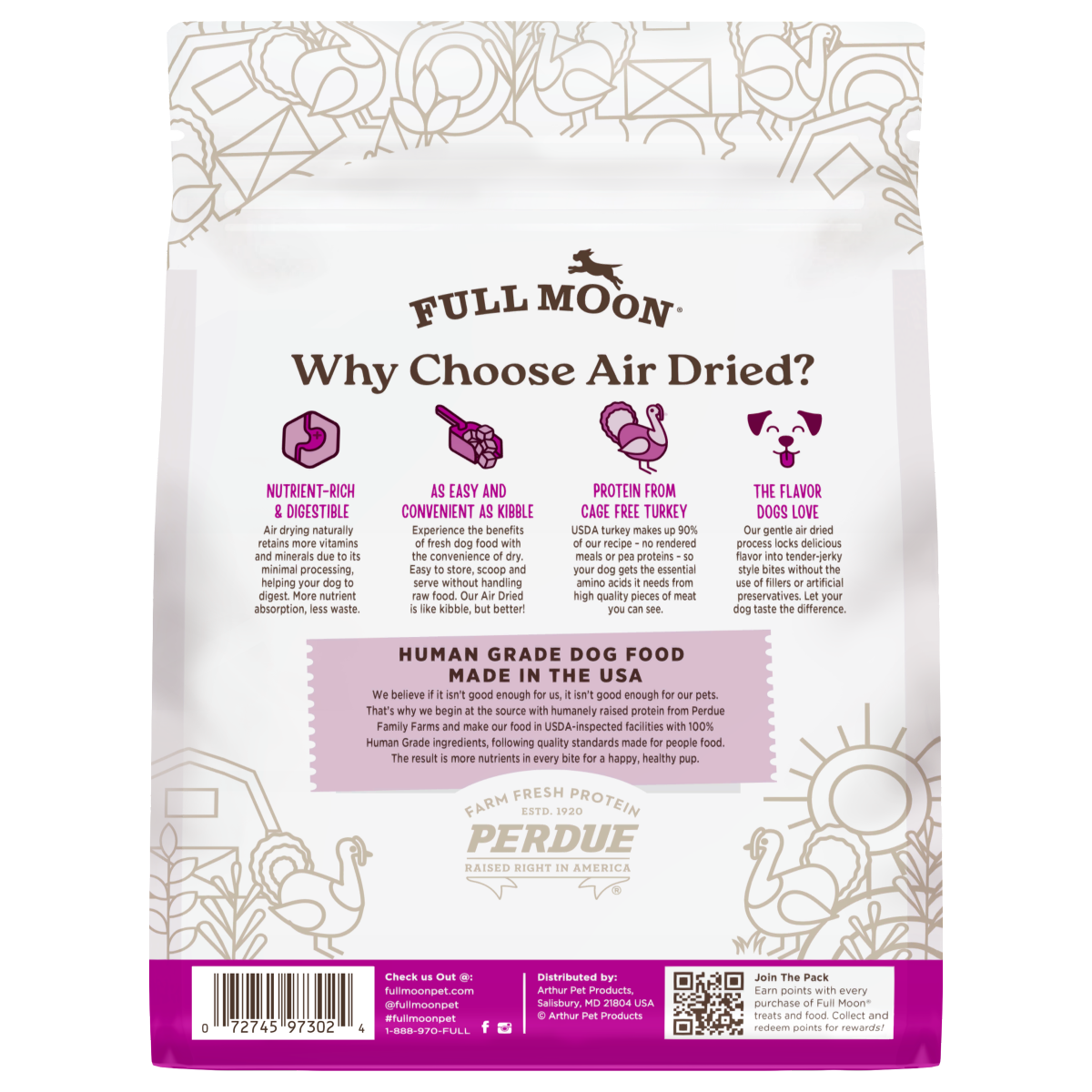 slide 2 of 2, Full Moon Air Dried Turkey Dog Food 16 Oz., 16 oz