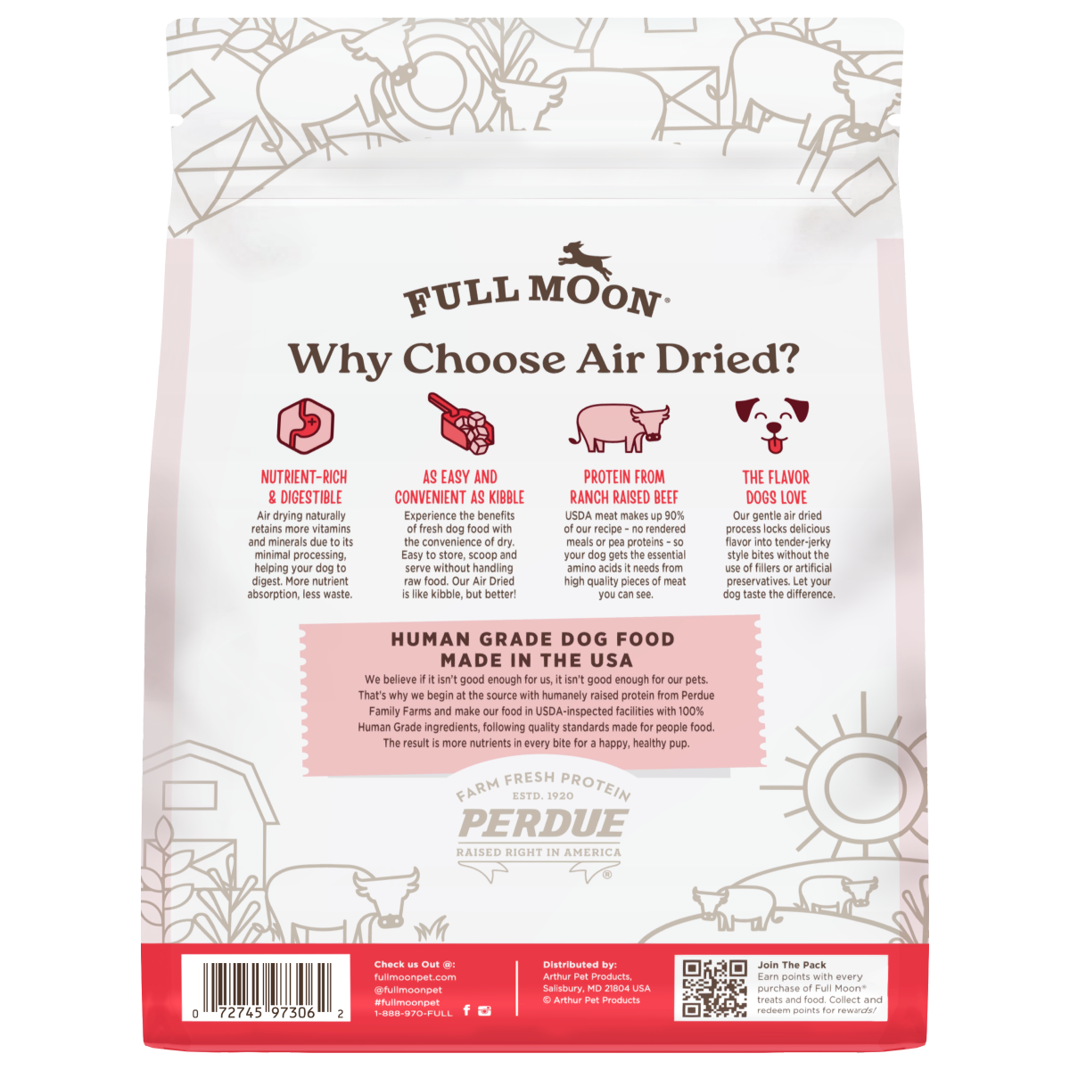 slide 2 of 2, Full Moon Air Dried Beef Dog Food 32 Oz., 32 oz