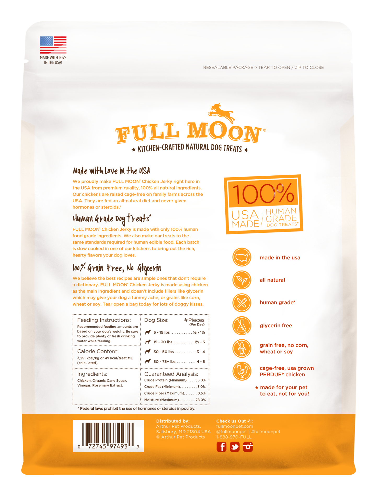 slide 2 of 5, Full Moon Chicken Jerky Dog Treats - 24oz, 24 oz