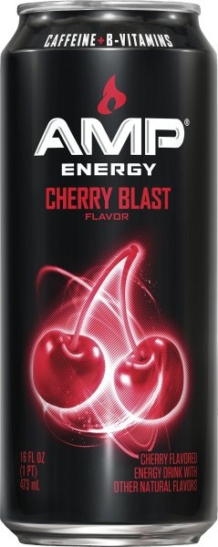 slide 1 of 1, AMP Energy Boost Cherry, 16 fl oz