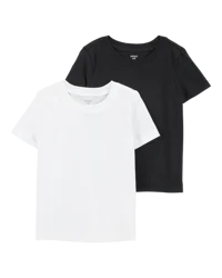 Carter's Kid 2-Pack Short-Sleeve Cotton Tees Black/White 10-12