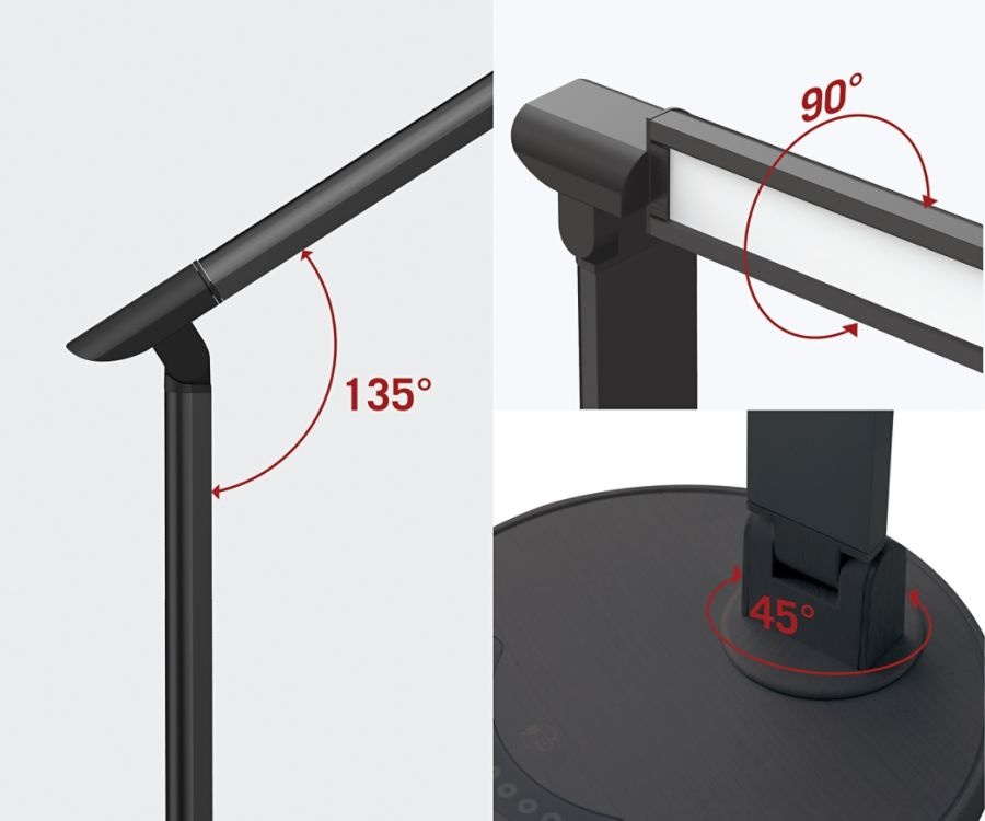 slide 2 of 6, Realspace Led Desk Lamp With Usb Port, 15-13/16''H, Black, 1 ct