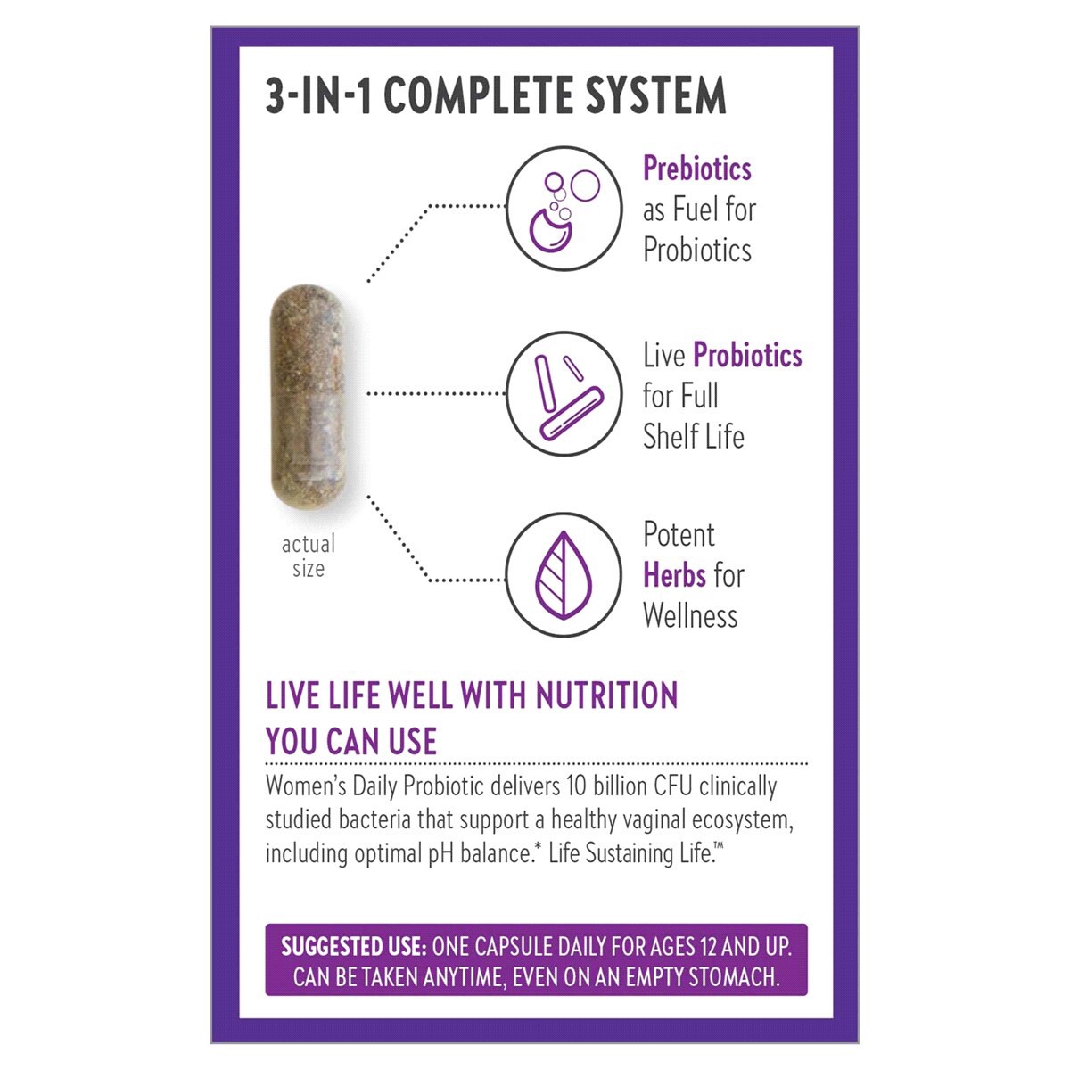 slide 2 of 3, New Chapter Women's Daily Vegan Capsules Probiotic 30 ea, 30 ct