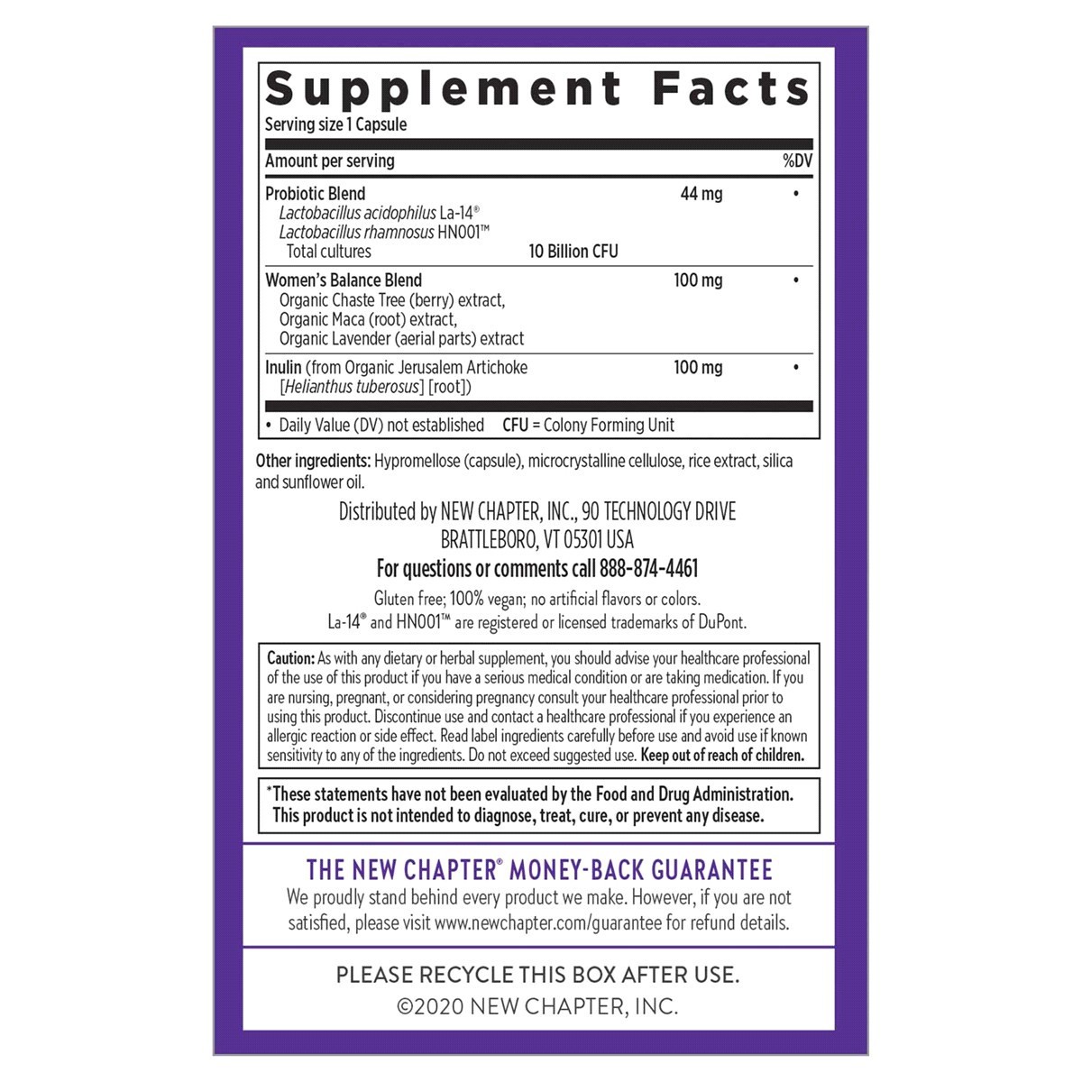 slide 3 of 3, New Chapter Women's Daily Vegan Capsules Probiotic 30 ea, 30 ct